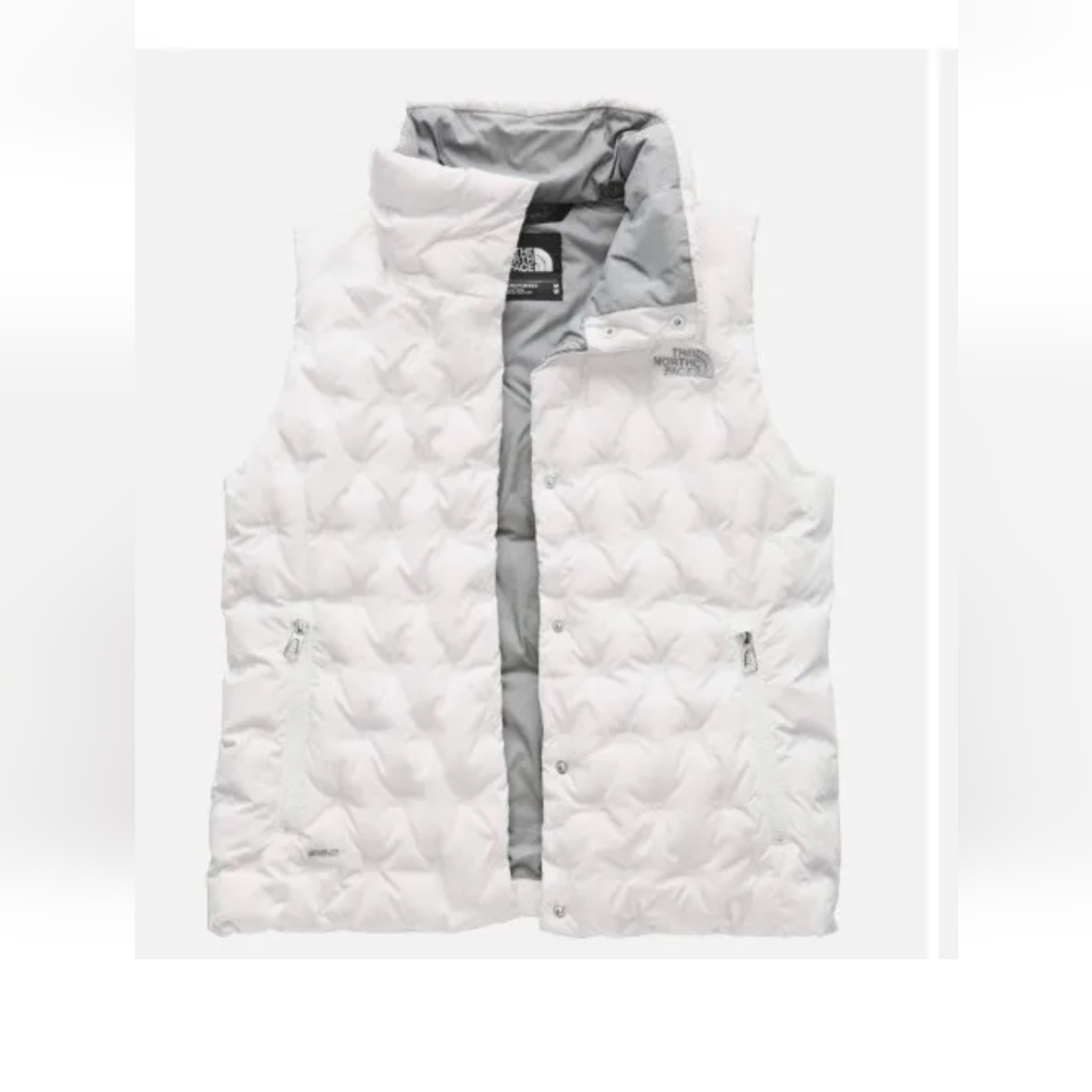 THE NORTH FACE Women's Holladown Crop Vest 550 Down Urban Explore White Size XS